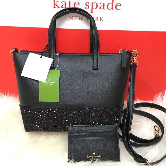 🆕Kate Spade Greta Court glitter dipped bag bundle - Picture 2 of 8